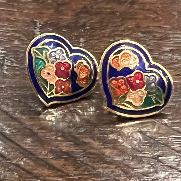 Cloisonné Earrings & Pendant - Picture 6 of 7